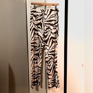 H&M Zebra Print Pants - Wide Leg